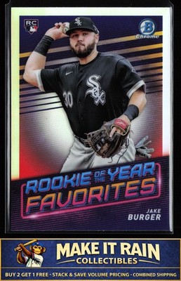 Jake Burger 2022 Bowman Rookie of the Year Favorites Refractor #ROYF-6 White Sox
