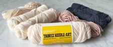 Bernat Tabriz Needle Art Yarn - Rugs-Needlepoint - Lot of Cream-Dark Grey-Beige