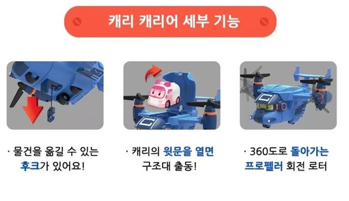 Robocar Poli Carry Carrier Airplane Car Transportation Plane Role Play Kids toy - Picture 6 of 6