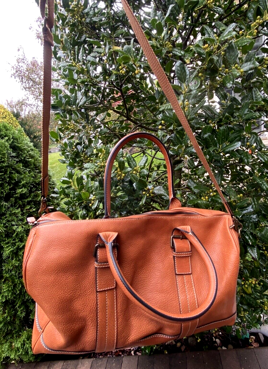 Andrea Rossi Milano Italy Hand Made Luxe Caramel Leather Weekender