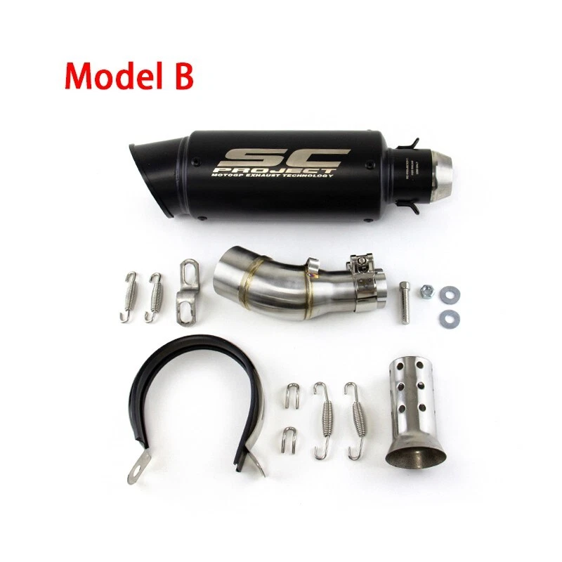 Deslizable para Yamaha MT-03 YZF R3 2015-2025 escape tubo de cola media silenciador puntas negro Foto 4 de 4