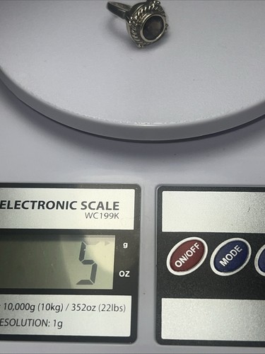 Sterling Silber Ring rauchbraun Topas Größe 8 5 Gramm - Bild 7 von 8