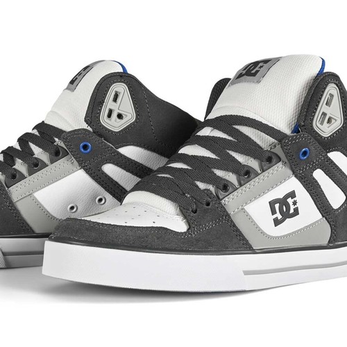 Dc Puro High Top Wc Zapatillas Skate - Gris/Blanco / Azul - Imagen 3 de 8