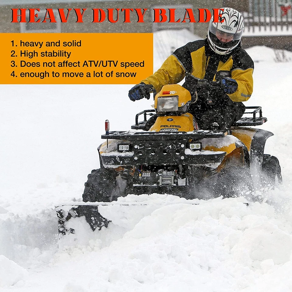 Kit for ATV UTV Snow Plow Kit 45'' Steel Blade Complete Universal Mount Package - Image 4 of 4