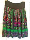RIC RAC Purple/Green/Black Stretch Waist Skirt, Size: XS — photo 1