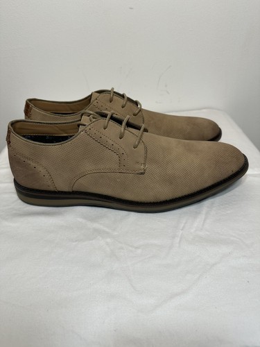 New-Steve Madden Men's Size 10.5 Oxford Dress Shoes Tan Suede Business Casual - Picture 5 of 9