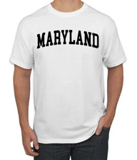 State of Maryland College Style Black Fashion Men T-Shirt