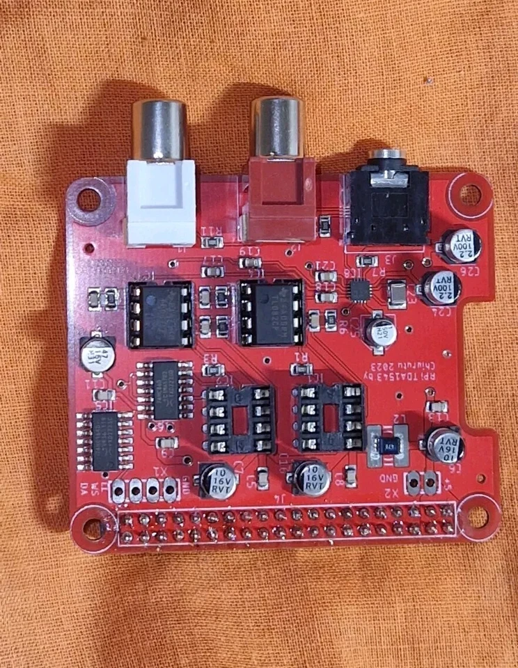 Dual TDA1543A I2S Raspberry DAC Hat PCB alt HIFIBerry Volumio suono di TDA1541