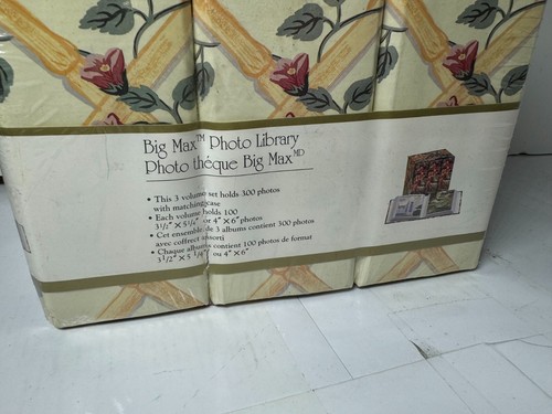 Big Max Photo Album Library Volume Set Holds 300 4x6 Photos Floral NEW - Picture 3 of 9