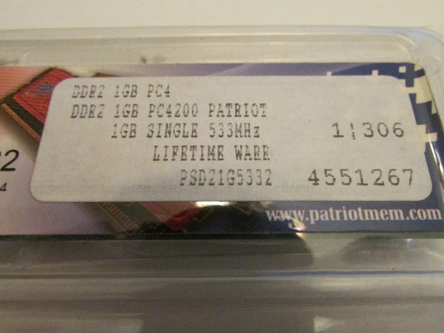 PATRIOT PSD2165332 DESKTOP MEMORY / RAM BX  E 5 - Image 2 of 3