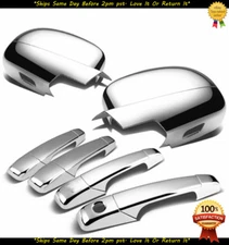 FOR 2007-13 CHEVY SILVERADO FULL CHROME MIRROR+HANDLE COVER OVERLAY TAHOE YUKON