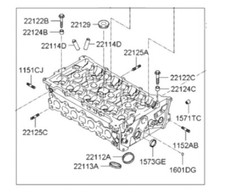 72RU5-2GF00 NEW OEM 2011-2015 Hyundai Sonata Hybrid Head Assembly Cylinder