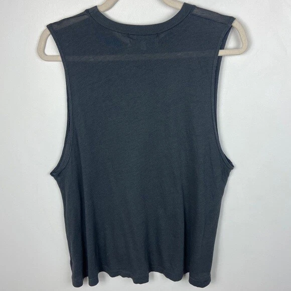 Wildfox Couture Size Small Life Is A Beach Muscle Tee Tank Top Grey Made In USA Foto 4 de 4
