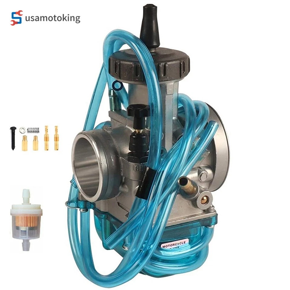 Carburetor w/ Air Filter For Kawasaki KX125 KX250 KX300 KX400 KX420 KX450 - Изображение 2 из 4