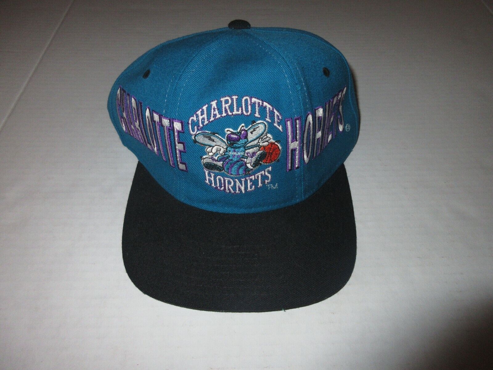 Vtg NBA Charlotte Hornets Starter Brand Wool Tri Power Snapback Hat **RARE**