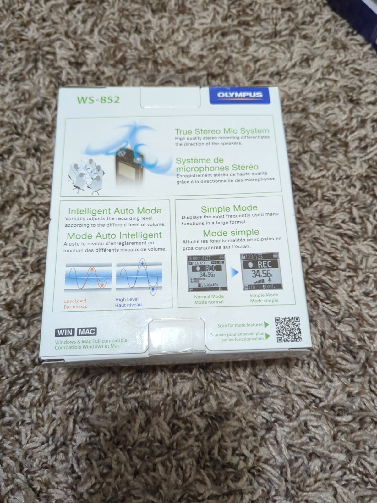 Olympus Ws852 4gb Digital Voice Recorder 50332189737 eBay