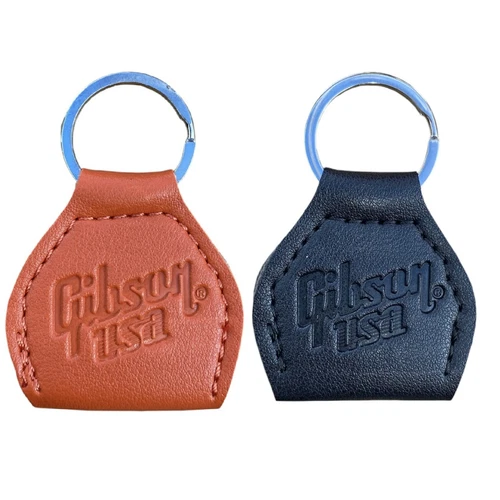 Gibson Style Logo Guitar Key Ring Pic Plectrum Holder - Discounted Price