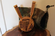 Custom Made Sycamore  Wood Turkey Pot  Call with Two Round Tip  Rod  Strikers