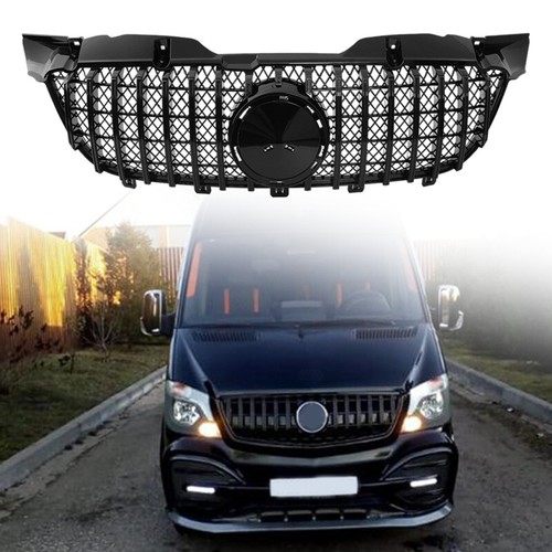 For 2009-2013 Mercedes Sprinter W906 Black Front Grill Bumper Grilles GT Style - Picture 1 of 13