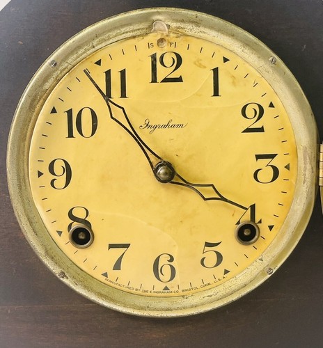Ingraham Cosmo Duplex Mantle Clock, (87 YEARS OLD) VINTAGE/NO KEY/WORKS - Picture 3 of 10
