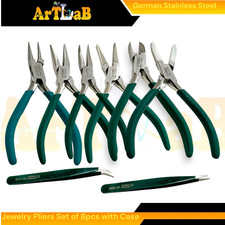 Jeweler Pliers Kit Hobby Crafts, Multi-Purpose Jewelry Making Toolset 8Pcs