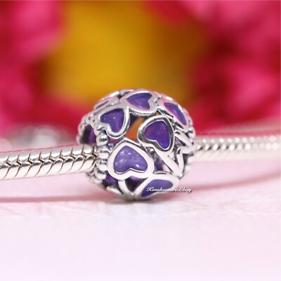 Pandora Charm – Openwork Hearts Mom Slide Sterling Silver ALE S925 ...