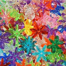 25MM Sunburst Beads Transparent Multi 160 Pieces