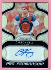 2019 Panini Prizm Carson Kelly Pro Penmanship Auto Silver Prizm SP