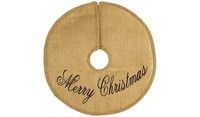 Merry Christmas Burlap Tree Skirt, Choose From 3 Sizes By Country House Merry Christmas Burlap Tree Skirt, Choose From 3 Sizes By Country House