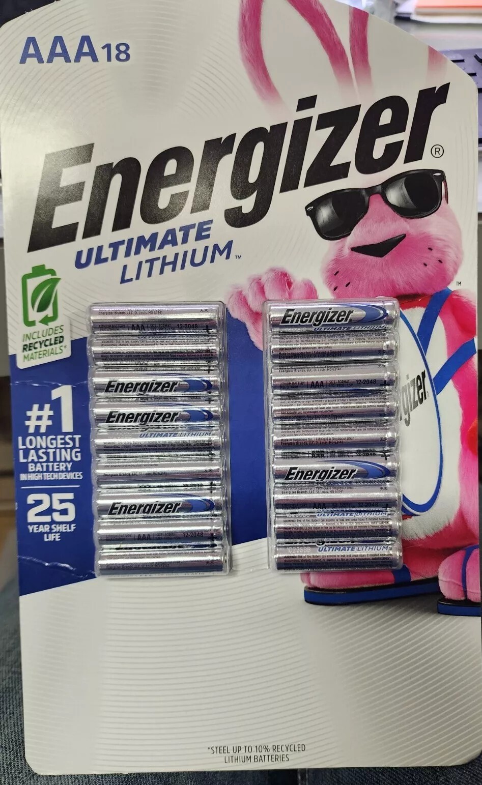 Energizer Ultimate Lithium AAA 18pack Batteries Expire 2037