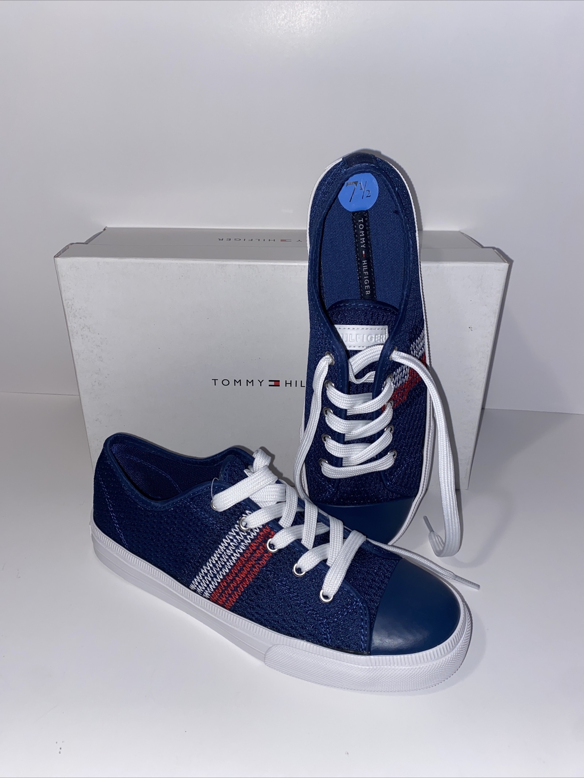 Women's shoes TOMMY HILFIGER 8.5 (EU 39) sneakers blue canvas BF810-39