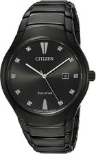 Citizen Paradigm AW1555-56G Diamond Black Date Dial Men's Watch MSRP$375