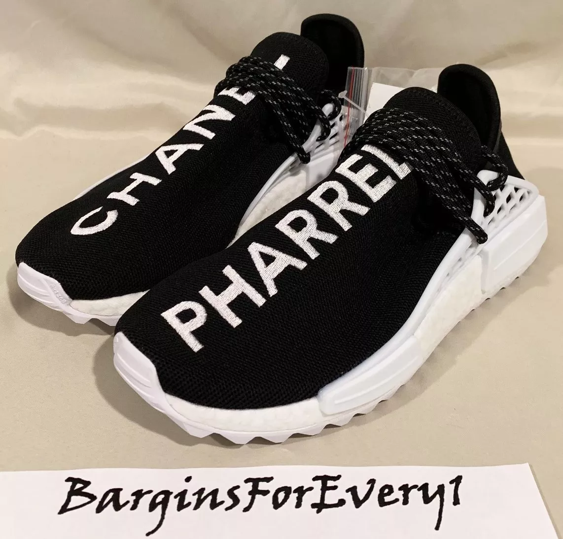 opdragelse Nat Udlevering Men&#039;s Adidas PW x CC HU NMD - Size 7 - Black/White - Pharrell / Chanel  - D97921 | eBay