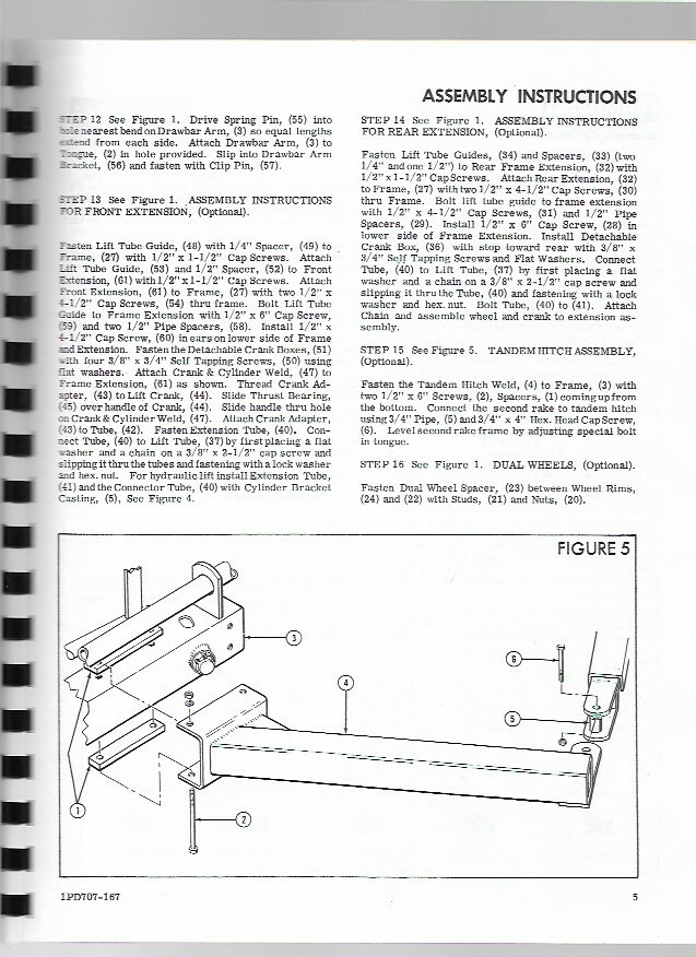 Farmhand F103-C F7 Wheel Rake Owners Operators Manual Parts Catalog | eBay