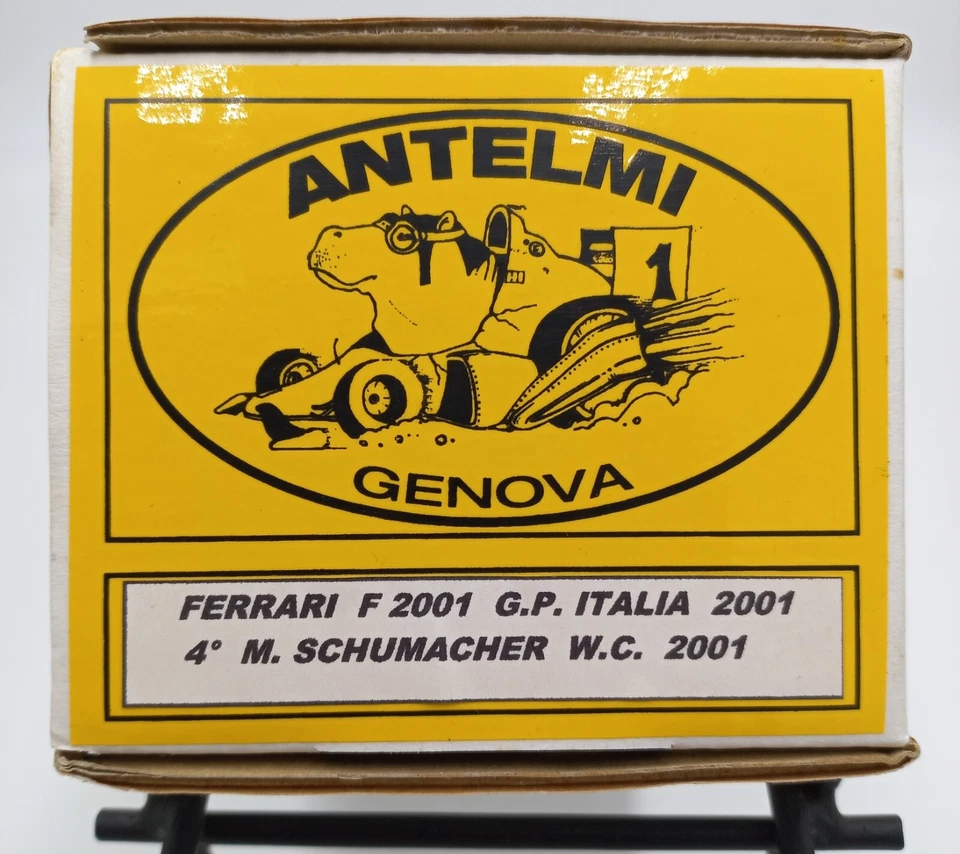 FERRARI F 2001 - Schumacher - Musetto nero - ANTELMI base TAMEO - LIM.ED. 17/30 - Immagine 3 di 4