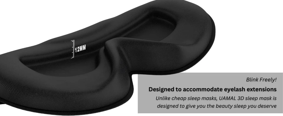 Professional Sleep Masks 3D Blindfold Eye Masks Cover 3D Memory Foam Soft Padded - image 2 of 4