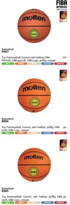 Molten Basketball Trainingsball Schule Verein Freizeit Sport Gummi griffig DBB