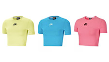 New Nike Womens Plus Size Cropped Logo Top Choose Size and Color MSRP 40