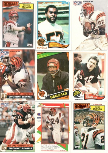 Lote de 69 tarjetas vintage de Cincinnati Bengals, Esiason, Brooks, Collinsworth, Munoz, más - Imagen 5 de 8