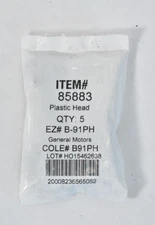 General Motors Plastic Head Key Blanks Black/Silver 5 Pack 85883 B-91PH