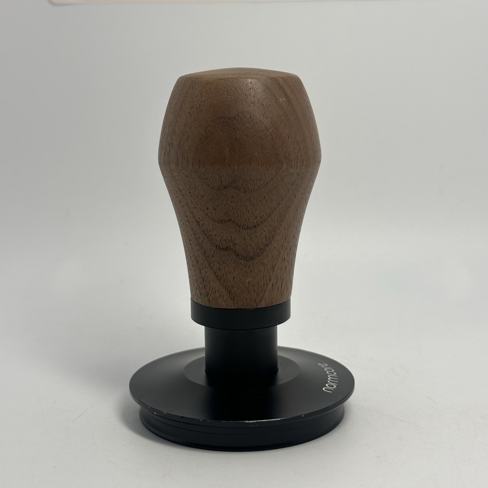 Normcore 58.5mm Coffee Tamper V4 Walnut Titanium Ripple Base Spring-Loaded READ!