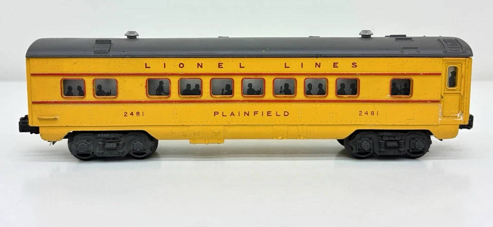 Coches de pasajeros Lionel de posguerra Plainfield Westfield Livingston aniversario amarillo Foto 3 de 4
