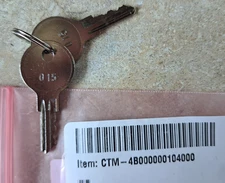 Custom America Round Head 015 Key Pair for APEX & APEX Pro Cash Drawer Registers