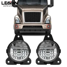 For 18-20 Volvo VNR Truck Full LED Front Bumper Driving Fog Light Lamps Chrome