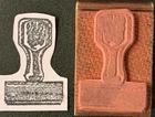 Leavenworth Jackson Vintage Handle Stamper Rubber Stamp