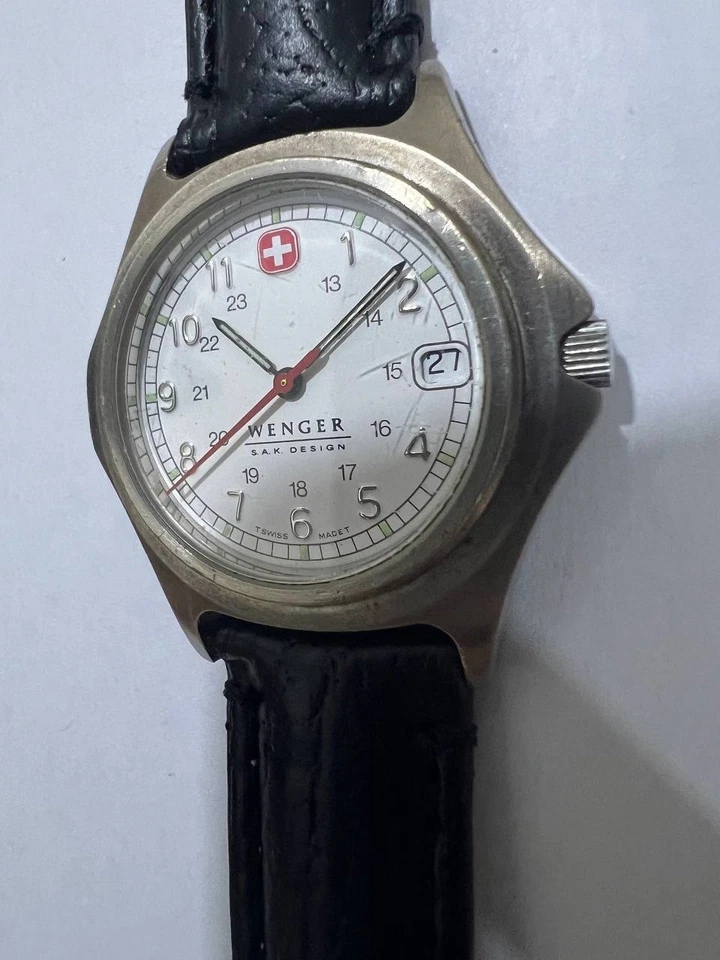 Wenger Watch Swiss Made White Dial Date Military Style Men’s Quartz - Image 2 of 4