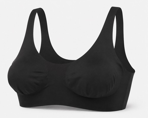 Knix Revolution Wireless Seamless Molded Cup Bra Black Women's XL Comfort
