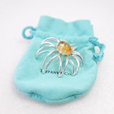 Tiffany 1995 Fireworks Citrine Sterling Silver Brooch New 925