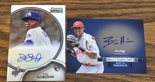 2-Card 600+ Stolen Bases Dee Gordon/Billy Hamilton Prospect/RC AUTO LOT!! - Picture 1 of 15