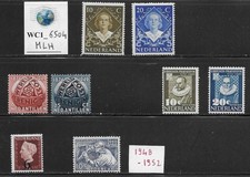 WC1_6504. NETHERLANDS. Valuable lot of 1948-1952 complete sets. MLH